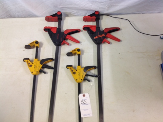 2 small 2 large clamps