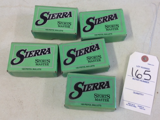 5 box's Sierra 38 cal .357 dia  158 gr jsp, 1 partial box