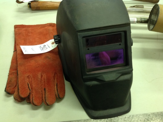 welding helmet & welding gloves