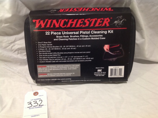 Winchester 22 pc universal pistol cleaning kit, NIB