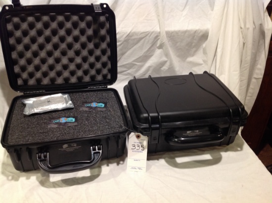 2 Case Club hard shell w/foam w/40 gram silica gel green reactive, NIB