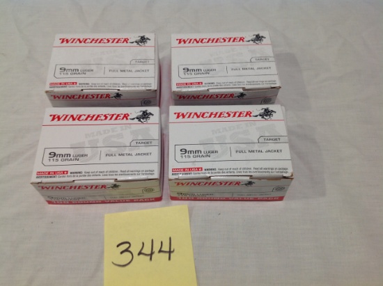 4 - Winchester 9mm luger 115 grain full metal jacket