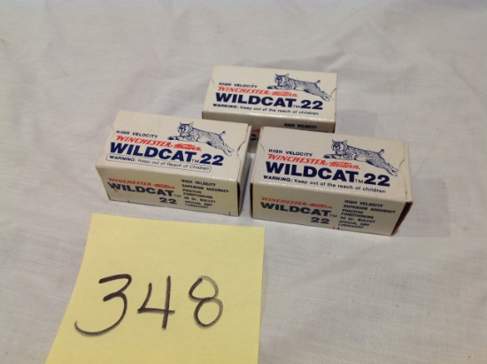 3 Winchester Wildcat 22 High Velocity, Long Rifle