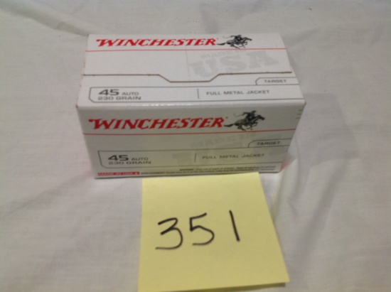 Winchester 45 auto 230 grain, full metal jacket