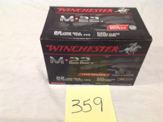Winchester M-22, 40 GR, 1255 FPS, copper plated round nose