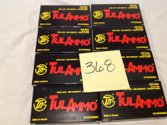 8 - Tul ammo .223 Rem, 20 cartridges, 55 gr