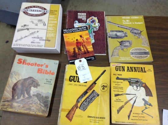 Shooters Bible, 53' Gun Guide, 58' Annual, Firearms Assembly II, Reloader guide & catalog