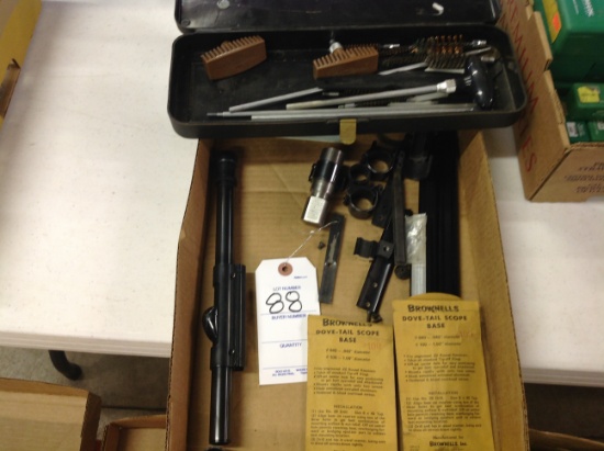 scope & scope parts w/gun cleaning kit