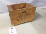 Small Arms Ammunition wood box, manufactured in Korea