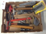 misc. hammers, contour gauge, pinchers and more