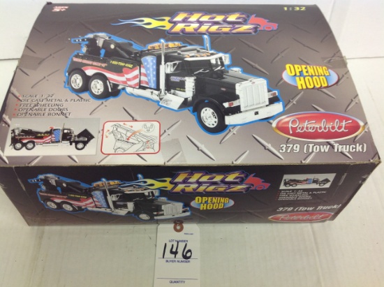 Peterbilt Hot Rigz 379 Tow Truck w/open hood, set of 4, 1/32 scale