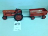 Farmall tractor & wagon product miniture plastic