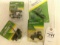 John Deere 1/64 scale tractor with haybine, mulch tiller and baler