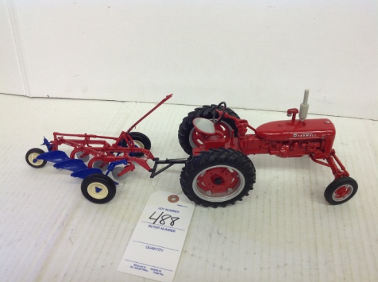 McCormick Deering Farmall C tractor with McCormick Deering Genius No. 8 3 B