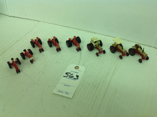 Various International 1/64 Scale Tractors 1 tractor missing a front tire