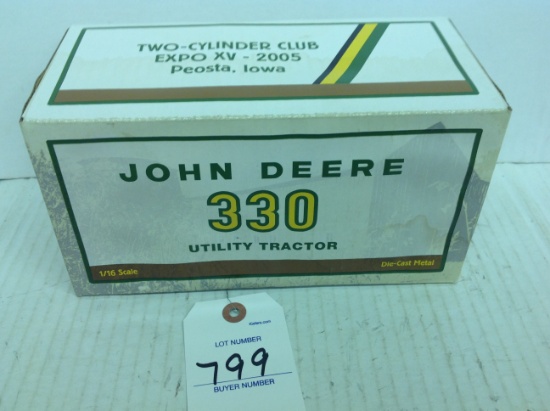 John Deere 330 Utility Tractor - Box Has Damage