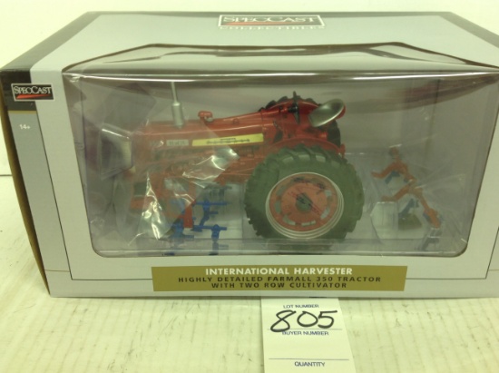 International Farmall 350 Tractor with 2 row Cultivator