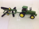 John Deere Tractor with Duals and 4 wheel Drive with Disk