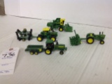 1/64 scale John Deere Combine with Tractors, Disc, planter, and spreader