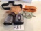 tool belt, knee pads, gloves & goggles