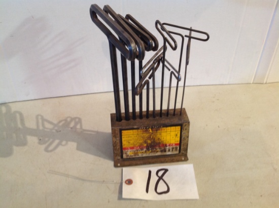 T- handle 7" elm wrench's w/Key fit scale holder