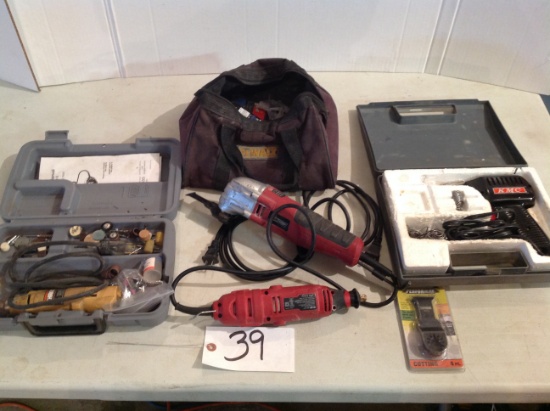 Solder gun, 2 Dremel's w/Tool Shop Osculating tool