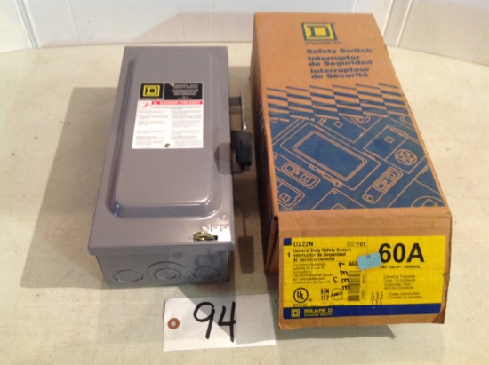 Square D222N 60 amp General Duty Safety Switch