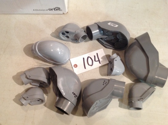 assorted pvc service heads