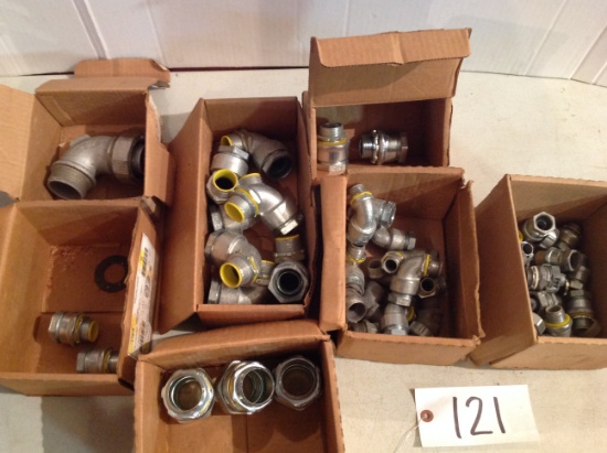 assorted metal flexible conduit connectors