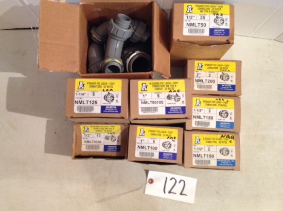 assorted pvc liquid tight plastic connectors