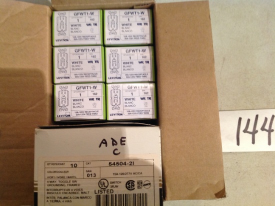 6 weather GFI outlets & 7 - 4 way switch's