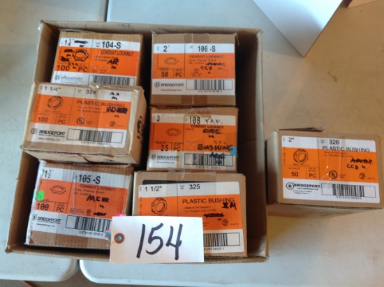 1 1/4, 1 1/2, 2, 3" locknuts and bushings