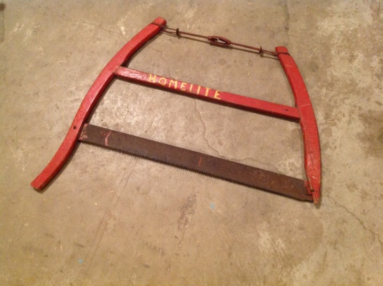 Homelite antique saw, one handle broke off