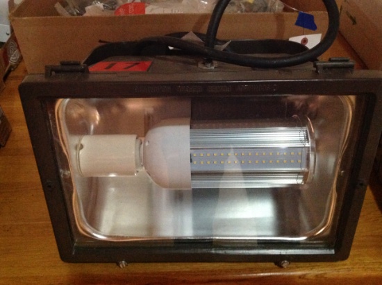 Power flood light w/cord and bracket & bulb w/bulb