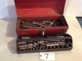 Dayton tool box w/ numerous wrench's and Crescent set