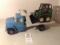 Ertl Implement truckw/tip floor w/John Deer Skidloader