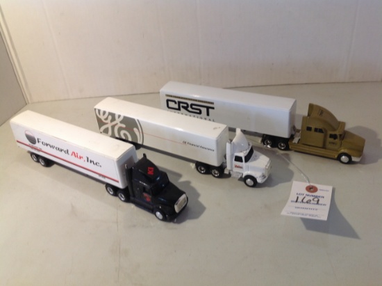 3 semis Landair, GE, CRST Trailers