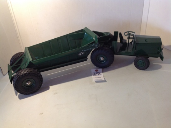 Doepke Wooldridge Bottom Dump earth mover with tractor - repaint