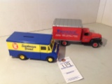 Theisen's box truck and Sunbeam Bread Delivery truck