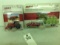 CIH 7710 w/loader & dodge pickup w/trailer & bales, 1/64 scale