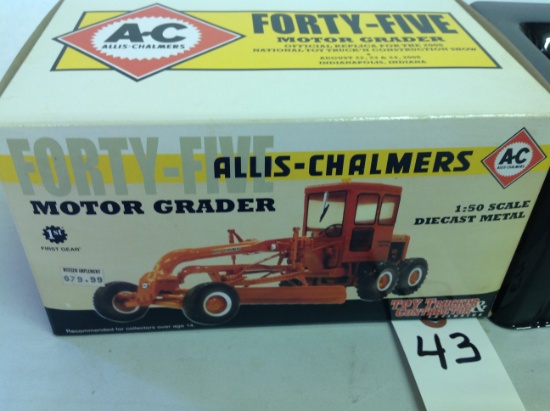 AC 45 motor grader, Toy Truck's Construction 1/50 scale 2008, 1st Gear