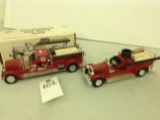 2 Fire trucks, Dyersville 1928 Seagrave, Texaco 1929 Mack Pumper, Port Arth