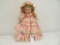 Porcelain Doll with pink dress and removeable wig