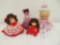 Mini Dolls with crocheted dresses 4 pcs