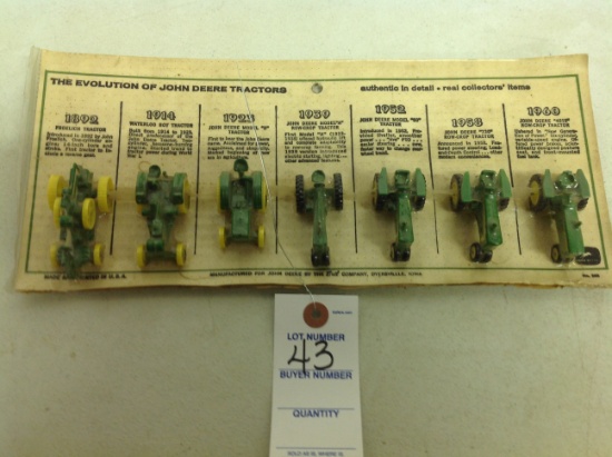 "The Evolution of John Deere Tractor" Rare made in Dyersville, IA, Authenti