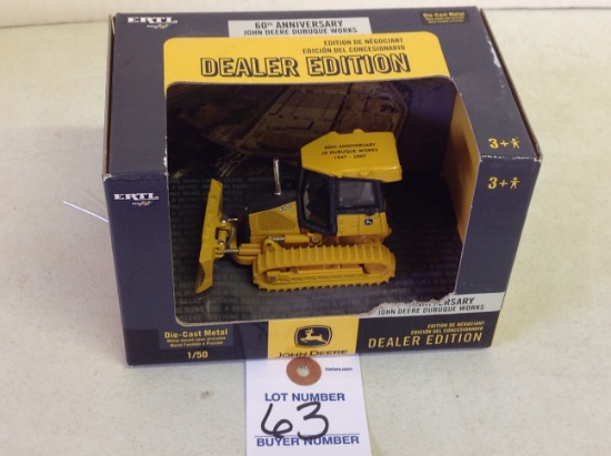 John Deere 650 crawler, Dealer Edition, 60th Anniv. 1947-2007, 1/50th scale