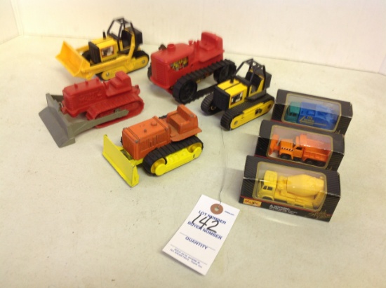 assortment of crawlers & dozers, Tootsie, Maisto, Marx