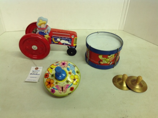 tractor, drum, top, cymbals
