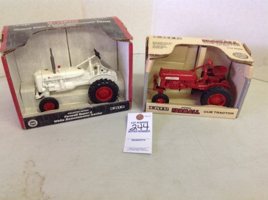 Farmall Super A White Demonstrator tractor, Collector Edition & Farmall Cub