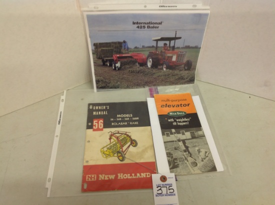 NH, NI and IH manuals and advertisement items